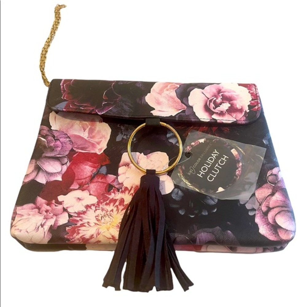 Arcadia Beauty Labs Holiday Flower Clutch NWT HOST PICK!!!